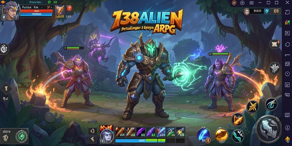 Screenshot menampilkan pertarungan epik di dunia <strong>138ALIEN</strong> yang fantastis.