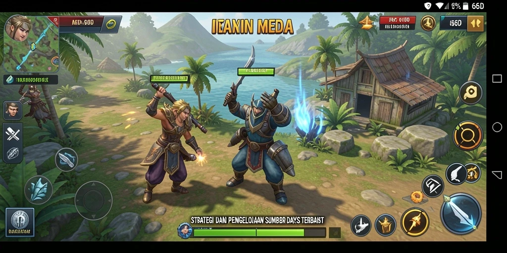 Tampilan gameplay dinamis dari 66D yang menantang dan seru.