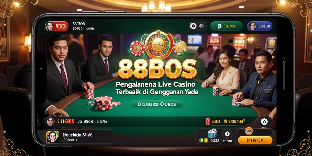 Tampilan permainan Live Casino yang mendebarkan di 88BOS.