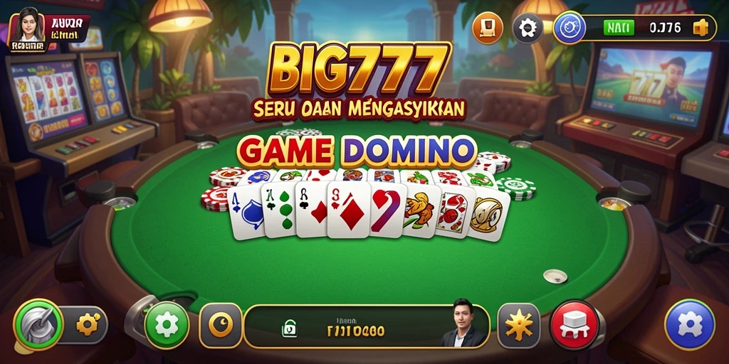 Tangkapan layar BIG777 menunjukkan gameplay Domino yang seru dan interaktif.