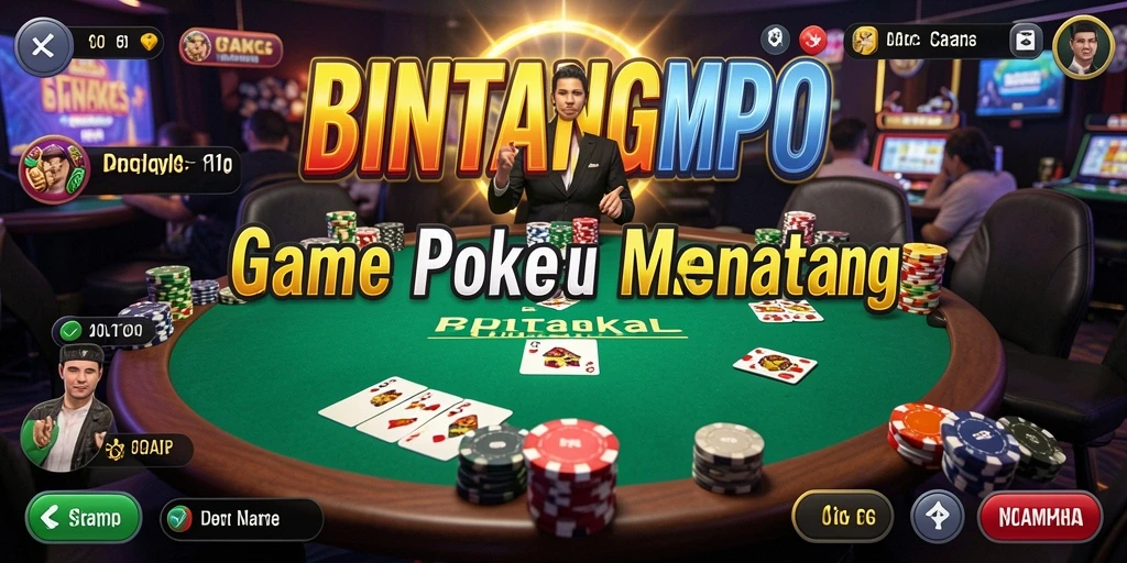 Screenshot gameplay BINTANGMPO menampilkan keseruan bermain Poker.