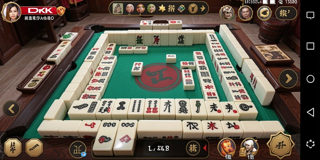 Tampilan gameplay Mahjong yang seru dan menantang di DKK.