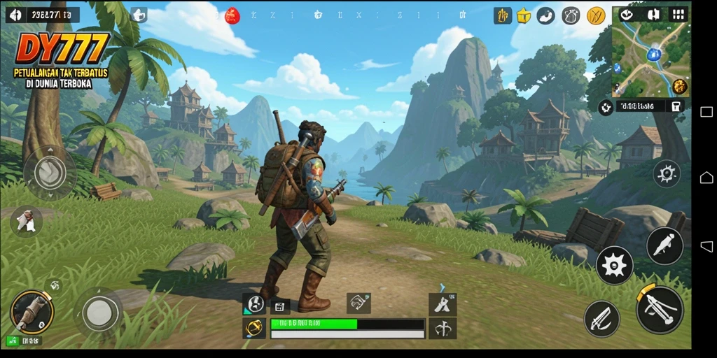 Gameplay menarik DY777 yang menampilkan dunia terbuka yang luas.