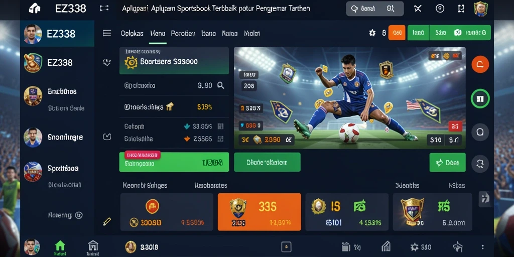 Tampilan gameplay menarik dari EZ338 dengan berbagai opsi taruhan.