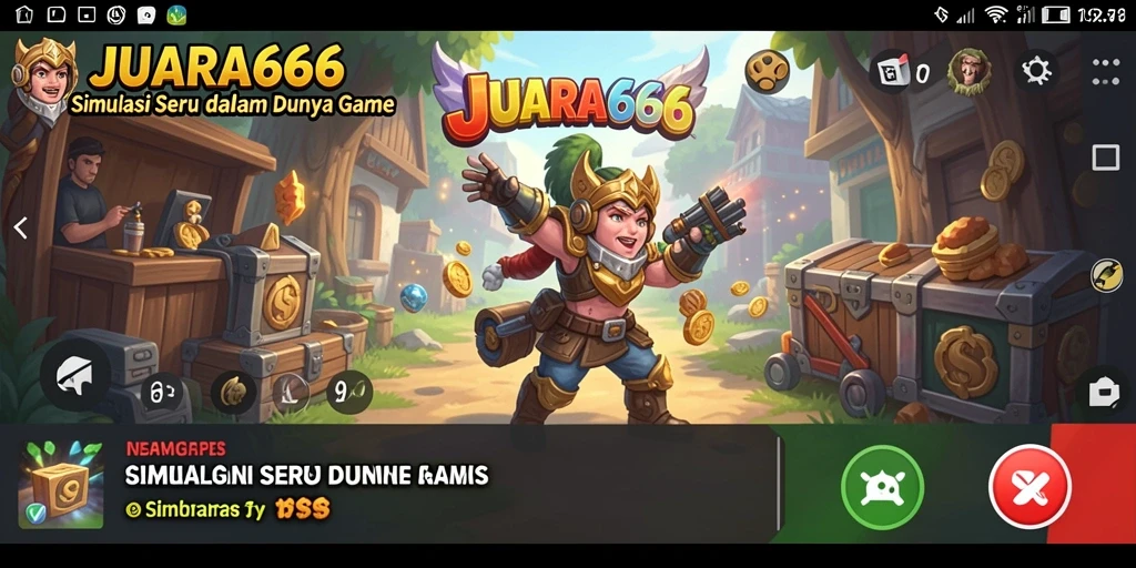 Screenshot gameplay JUARA666 dengan grafik indah dan interaksi menarik.