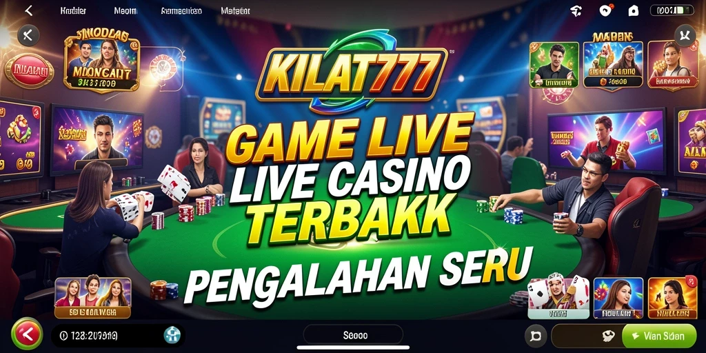 Tampilan gameplay langsung KILAT777 dengan dealer profesional dan interaksi nyata.