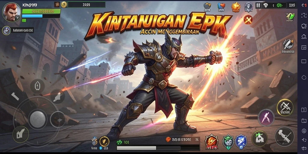Screenshot KING999 menampilkan aksi pertarungan yang seru dan karakter unik.
