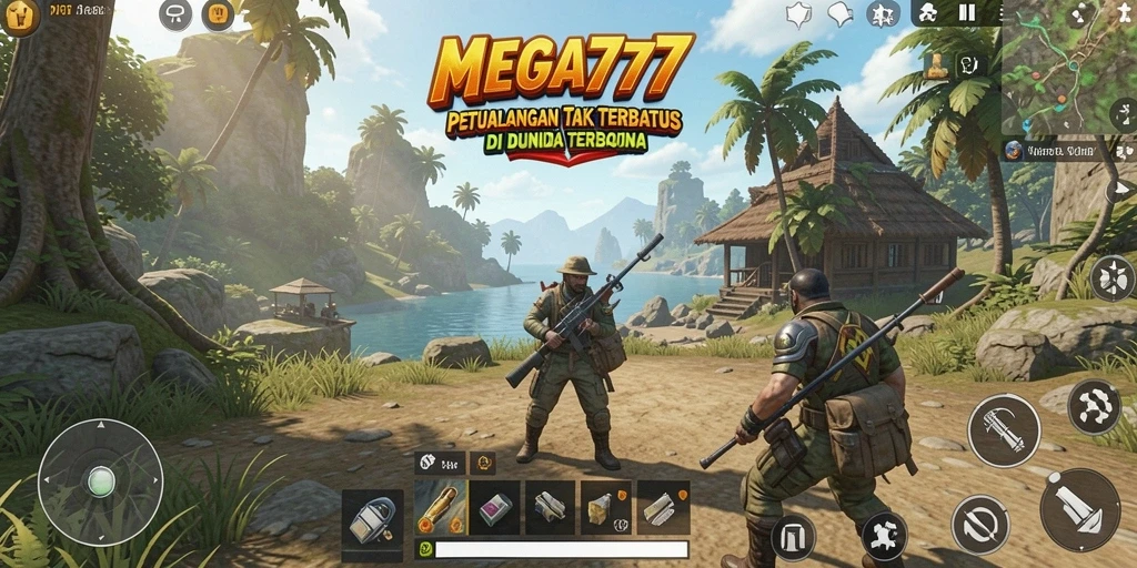 Tampilan dunia terbuka yang menakjubkan dalam gameplay MEGA777.