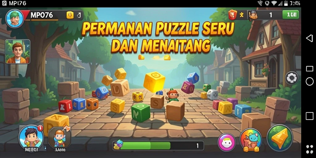 Screenshot gameplay MPO76 yang menampilkan tantangan puzzle menarik.