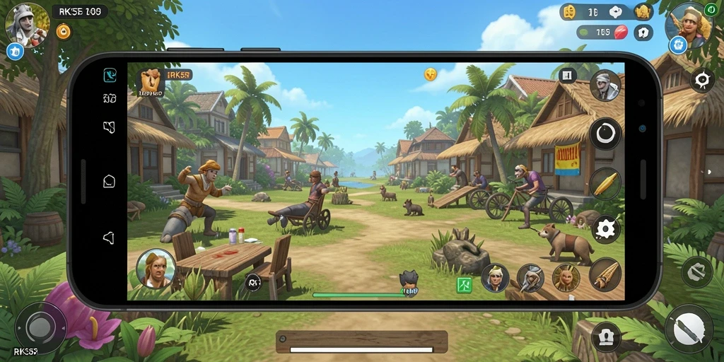 Tangkapan layar gameplay <strong>RK55</strong> menampilkan momen seru permainan casual.