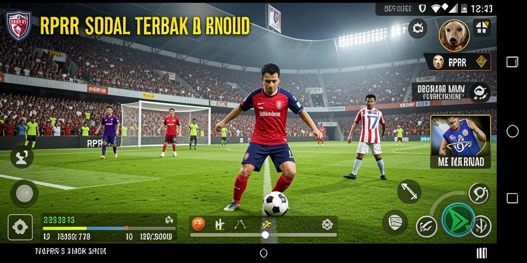 Tampilan gameplay RPRR yang mendebarkan dalam aksi sepak bola.