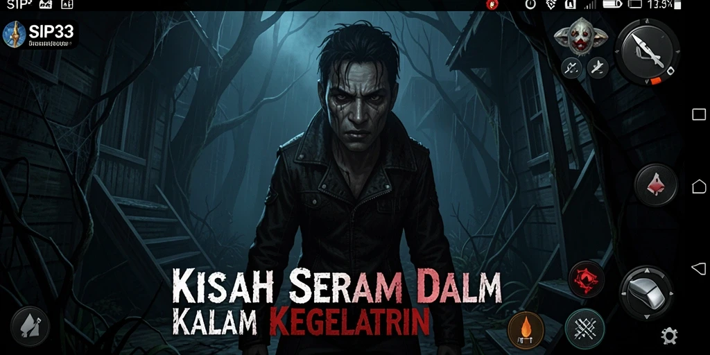 Tampilan menakutkan gameplay SIP33 dengan suasana horor yang mendalam.