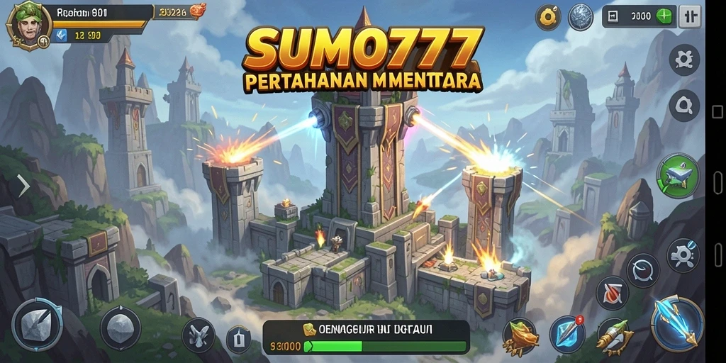 Tampilan strategi menarik dalam gameplay Tower Defense.