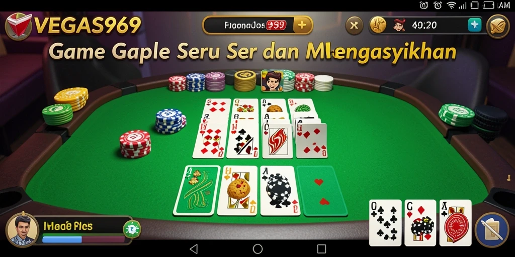 Tampilan utama gameplay seru Gaple di VEGAS969.