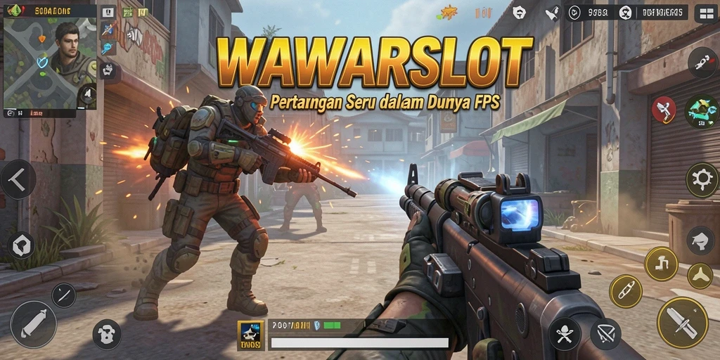 Tampilan gameplay WAWARSLOT dengan pertempuran yang intens dan grafis menawan.
